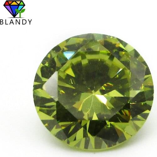 5A Cubic Zirconia 1000pcs/lot 0.8~3.0mm Loose CZ stone Hot Sale Golden Yellow CZ Round Cut Synthetic Gems For Jewelry