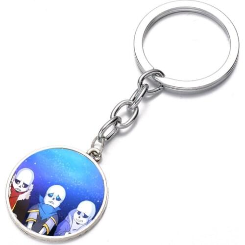 Game Icons Keychain Character Punk Art Glass Cabochon Pendant Key Holder High Quality Pendant Keyring Pendant