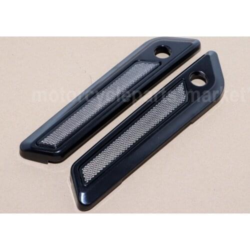 Black Saddle Bag Hinge Latch Covers & Smoke Reflectors For Harley Touring Street Glide FLHX FLTRX FLHR 2014-2018 2017 2016 2015