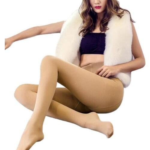 CUHAKCI Ankle-Length Thights Winter Warm Velvet Thights Sexy Women Thick Footed Tights Pantyhose Foot Seamless Stockings Beauty
