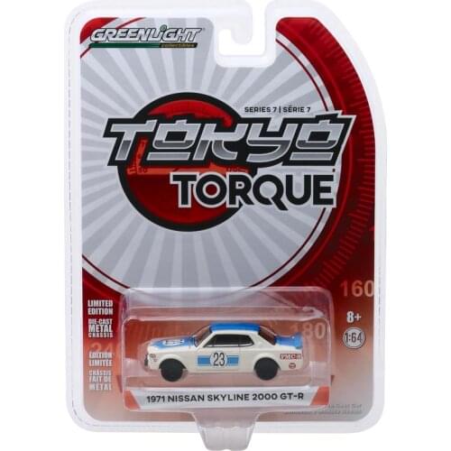 GreenLight 1:64 1971 Nissan Skyline 2000 GT-R Alloy model car Metal toys for childen kids diecast gift