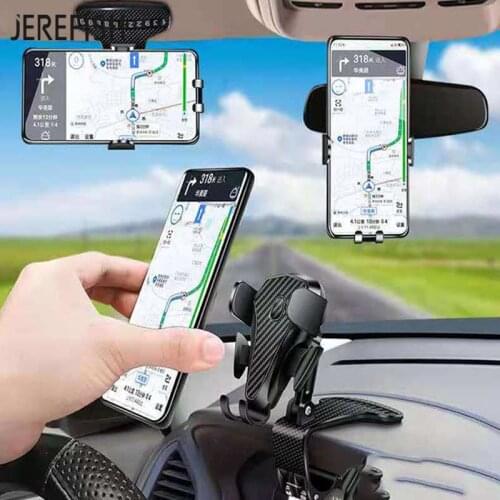 Hud Design Universal Car Phone Holder Smartphone Stand 360 Car Rack Dashboard Support for Auto Grip Mobile Phone Fixed Bracket