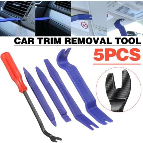 5Pcs/set Car Trim Removal Tool Panel Door Window Clip Fastener Pry Dashboard Radio Removal Disassembly Tools