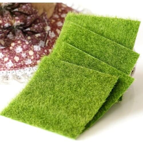 DIY Fake Moss Figurine Artificial Lawn Grass Ornament Micro Landscape Decoration Accessories Mini Fairy Garden Miniatures