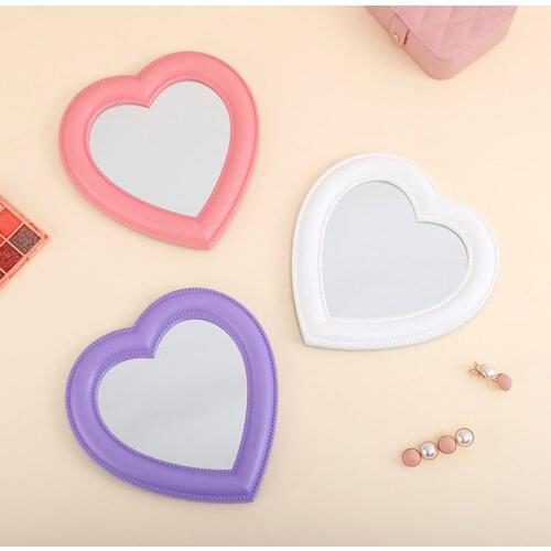 Web Celebrity Cosmetic Mirror Decorative Mirror Girl Heart Student Dormitory Mirror Portable Home Small Compact Mirror