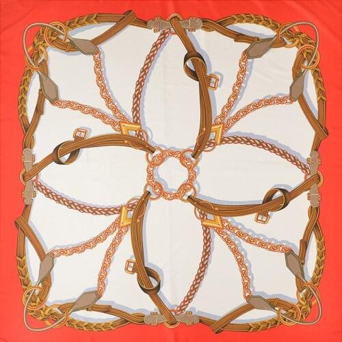 130*130cm TOP Silk Keychain luxurious Scarves Women Foulard Square Hijab Scarf Ladies Shawl wrap muffler pareo female hijab