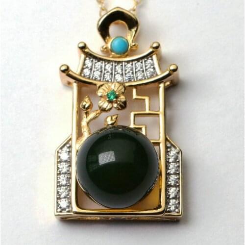 Mexico 5A Clean Blue Amber Plum Blossom Small House Round Bead Pendants Fashion Trend Women Wedding Party Gemstone Jewelry