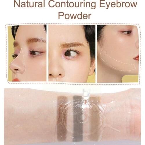 New 3 Colors Eyebrow Powder Makeup Lasting Waterproof Set Enhancer Make Cosmetic Tools Shade Up Stamp Eyebrow For Eyebrow H6U0