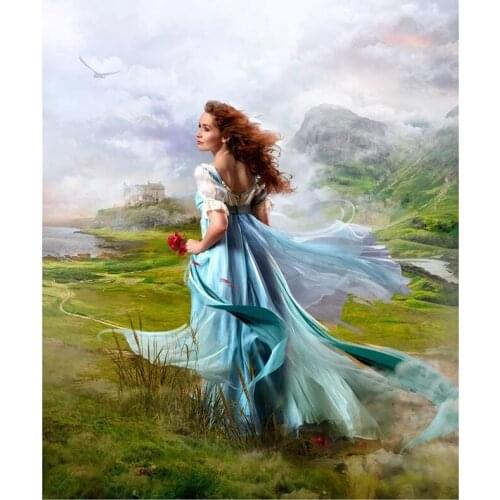 New Arrivals 5D DIY Full Round/Square Diamond Painting Pretty Woman Cross Stitch Embroidery Rhinestone Mosaic Home Decor Y393