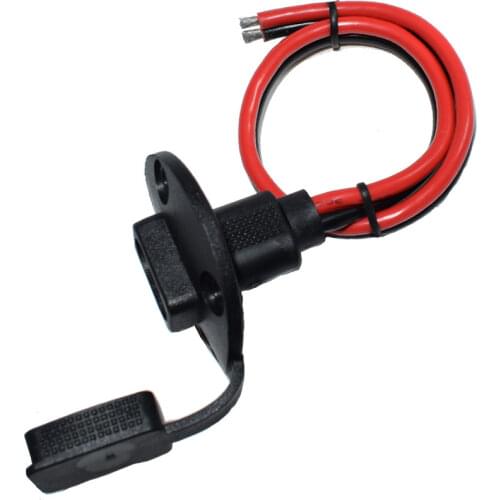 DIY Weatherproof SAE Socket Sidewall Port SAE Waterproof Quick Connect Panel Mount 25cm 12AWG Motorcycles Chargers