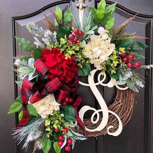 Christmas Wreath High Quality Materials Handmade Enhance The Holiday Atmosphere Front Door Hanging Home decoretion