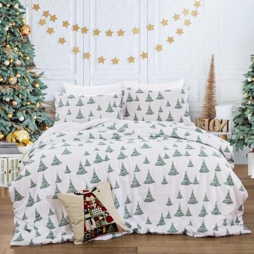 Christmas Tree Bedding Set Green Color Duvet Cover Queen Sizes Single Twin Double King Size Home Textiles 3pcs Dropship
