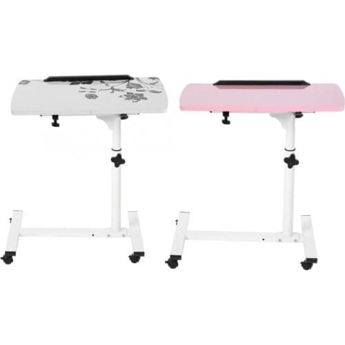 Removable Laptop Desk With Mute Pulley Liftable Desk Multi-purpose Bedside Table Storage Rack End Table Office furniture