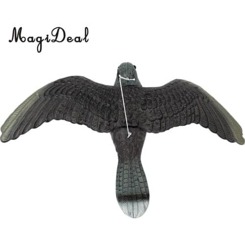 Gray Realistic Outdoor Flying Bird Hawk Pigeon Decoy For Pigeon Decoys Hunting Yard Pest Control Garden Plant Scarer Scarecrow