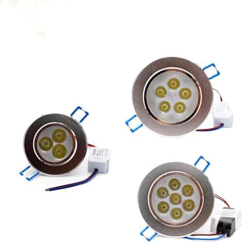 Dimmable led downlight 9W 12W 15W 21W Recessed lighting lamp AC85-265V led cabinet bulb Spotlight LED Ceiling light