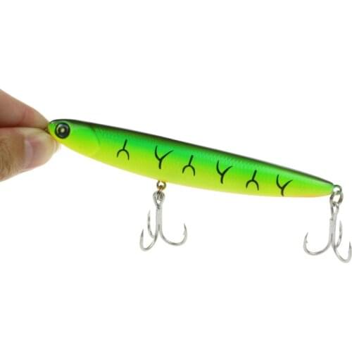 High Quality Pencil Fishing Lure 11cm 14.2g Top Water Artificial Hard Bait Crankbait Wobblers Casting Bait Rattles