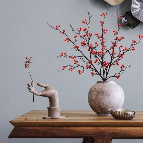 Dried Flowers Berry Stalks Emulation Good Quality Plastic Photo Props Scrapbooking Decorations DIY Home Holly Fruit Long Branch