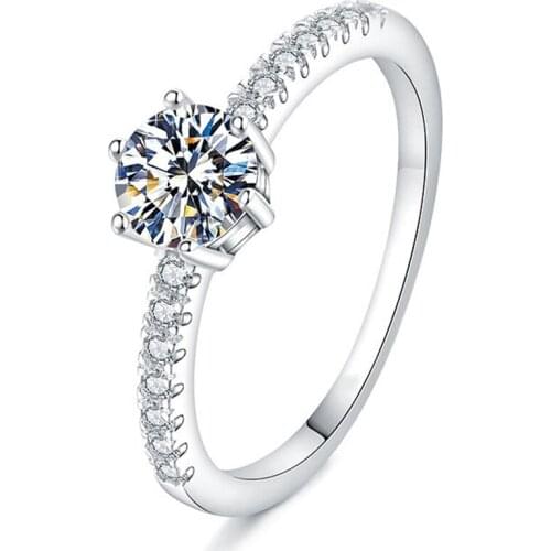 Original Design Real Fine Jewelry Women Sterling Silver Ring Adjustable Luxury Exquisite Bright Zircon Couple Engagement Wedding