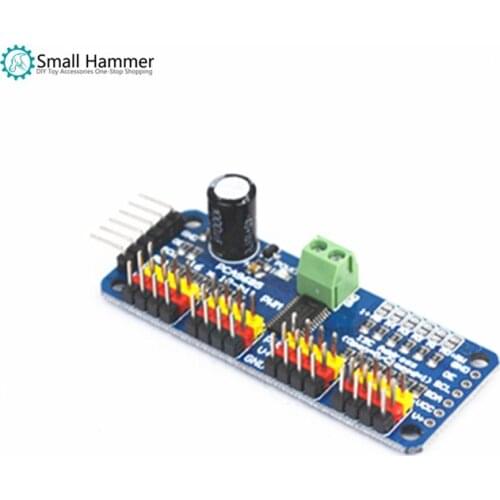16-channel PWM servo drive board controller Robot IIC for MG90S SG90 MG995