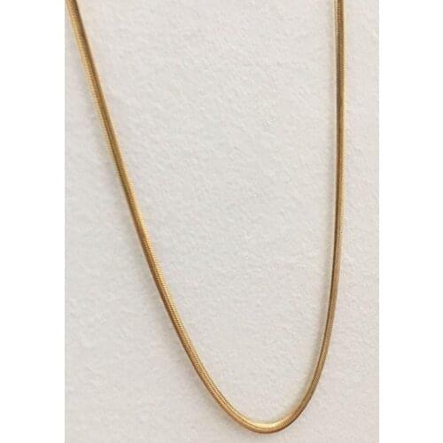 2mm Round Snake Chain Necklace for Women Men Stainless Steel Link Necklace 24" Stacking Jewelry