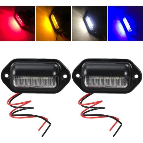 2PCS Car LED License Plate Tag Light 12V Side Marker Lights or Convenience Courtesy Door Step Lamp