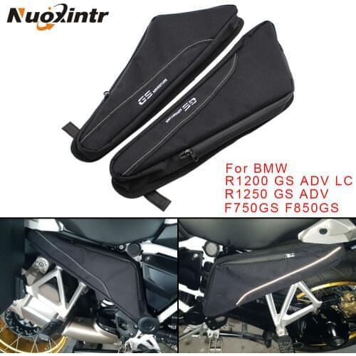 2PCS Black Motorcycle Repair Tool Placement Side Bag Frame Triangle Package Toolbox for BMW R1200GS ADV LC R1250GS F750GS F850GS