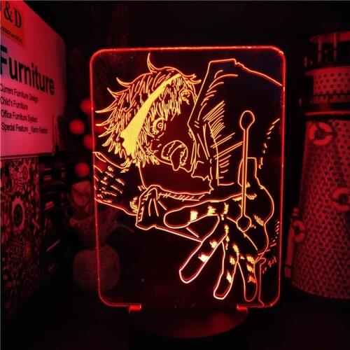 Gojo Satoru Jujutsu Kaisen 3D Night Light LED Anime Figure Lamp Bedside Decoration Lampara Creative Neon Lights Home Decor Lampe