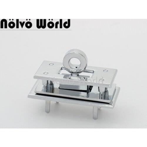 5-30-50sets 40*18mm chrome color new peoducts turn lock with eyelets for chains purse a sets of lock hangbag fitting