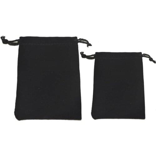 7*9cm 10pcs Black Velvet Bags For Jewelry Pouch Gift Bag Package With Drawstrings Bag Wedding/necklace Diy Women Flannel Display