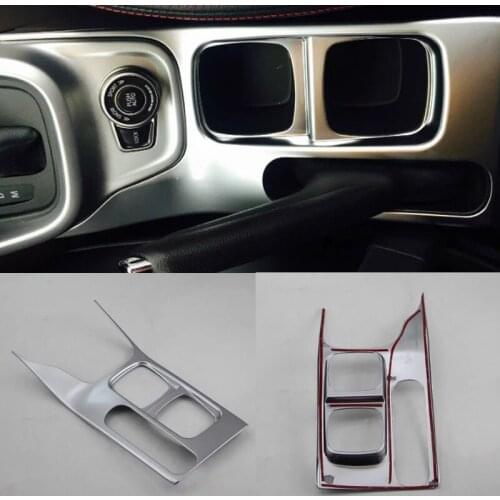 ABS Chrome For Suzuki Vitara 2016 2017 2018 Accessories Auto Hand brake Frame Water Cup Holder Cover Trim Sticker Car Styling