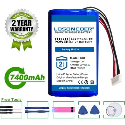 Battery 7400mAh ID659 For Sony SRS-X30, SRS-XB3, SRS-XB30 ID770 JD770B Battery For Marshall SRS-XB40 SRS-XB41 Batteries