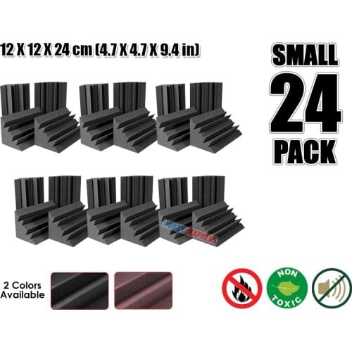 Arrowzoom 12 x 12 x 24 cm (4.7 x 4.7 x 9.4 in) 24 pcs Acoustic Bass Traps Sound Absorption Foam Treatment KK1133