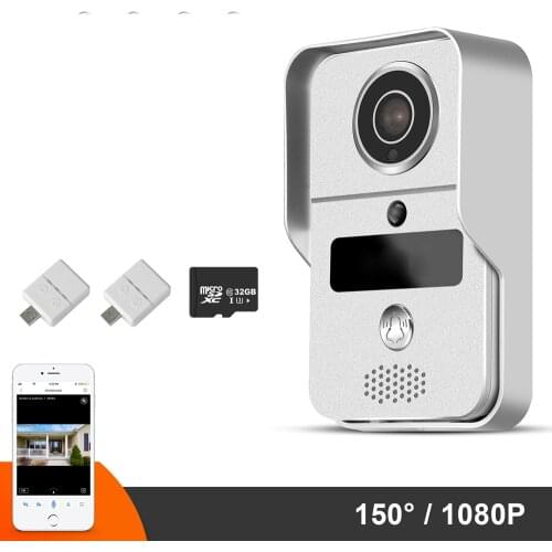 Wireless IP Doorbell WIFI Video door phone 1080P Smart Video doorbell Intercom Support Electric Lock Unlock Motion Detect Alarm