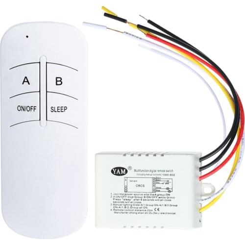 1/2/3 Port Wireless Remote Control Switch ON/OFF 220V Lamp Light Digital Wireless Wall Remote Switch Receiver Transmitter