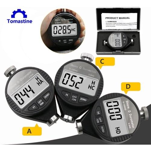 Digital Hardness Durometer Hardness Tester Shore 0-100 A/C/D Hardness Meter For Measuring Plastic Leather Rubber Multi-resin