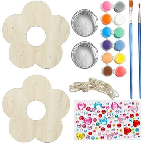 Kids Arts DIY Bird Feeders Crafts Set for Outside Home Garden Wooden Paint Kits Outdoor Toys for Boys Girls Handicrafts