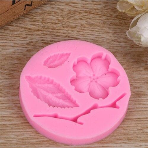 Candy Mould 1PC Peach Blossom Shape Fondant Molds Cake Decorating Tools Chocolate Mold Soap Cake Stencils Kitchen DIY Tools