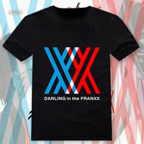 New Anime DARLING in the FRANXX T-shirt Cosplay 02 T Shirt Fashion Cotton Short Sleeve Tees