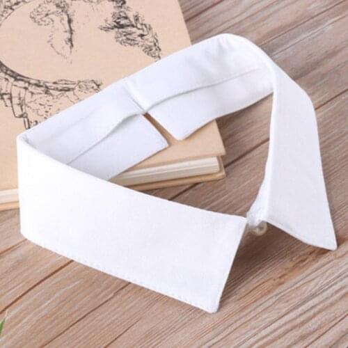 Classic Black/White Collar Shirt Fake Collar Tie Vintage Detachable False Collar Lapel Blouse Top Women/Men Clothes Accessories