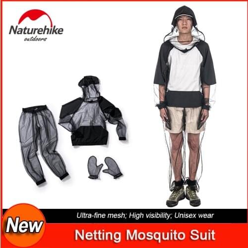 NH Outdoor Mosquito Suit Bug Hoodie Jacket Pants Netting Clothing Insect Proof for Men & Women Protection from Bugs Flies Gnats