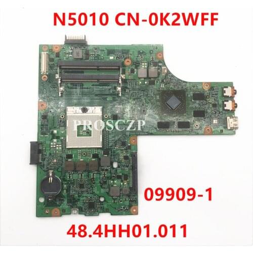 For Dell 15R N5010 Laptop Motherboard CN-0K2WFF 0K2WFF K2WFF 48.4HH01.011 HM57 DH4650 DDR3 100% Full Working well