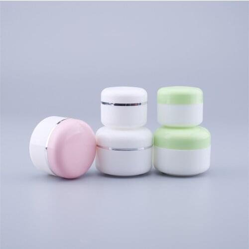 Refillable Bottles Plastic Empty Makeup Jar Pots Travel Cosmetic Makeup Inner Lid Lotion Face Cream Lip Balm Container 10pcs