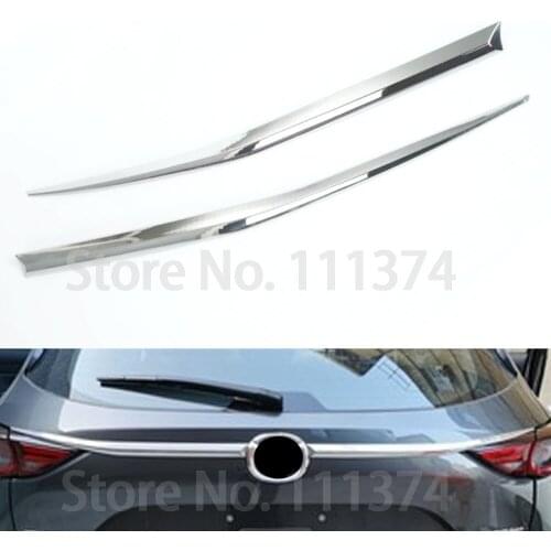 Rear Trunk Lid Cover Trim For Mazda CX5 CX-5 2017 2018 2019 Tailgate Boot Back Door Trim Chromium Decoration Garnish Strip
