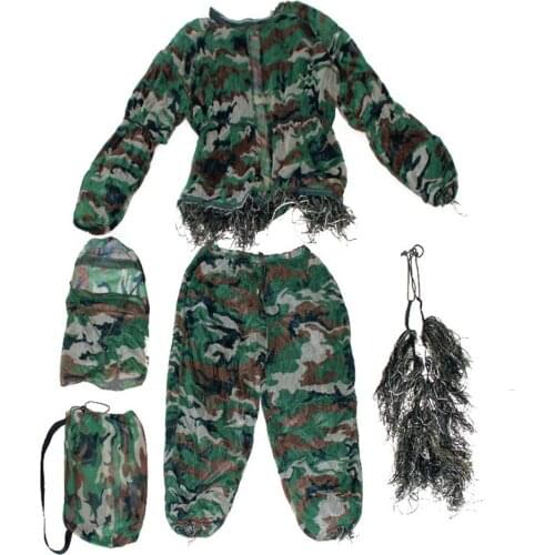 Hunting Undercover Woodland Ghillie Suit Air Shooting Sniper Green Suit Adult Camouflage Military Jungle Multicam Clothing