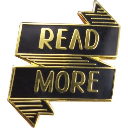 Read More Pin Brooch for Librarian Book Lover Badge