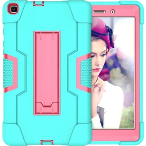 Heavy Duty Hybrid Safe For Samsung Tab A 8.0 2019 SM-T290 SM-T295 Case Tablet Sleeve Pouch Stand Cover Armor Anti-knock