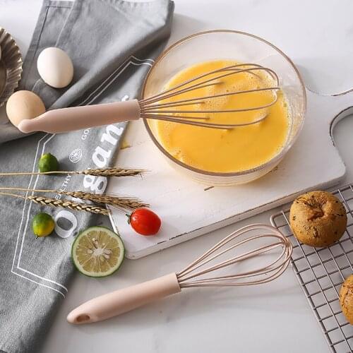Silicone Balloon Whisk Plastic Handle Egg Whisk Balloon Egg Beater for Kitchen Silicone Egg Beater Tool Cooking Gadgets