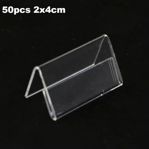 40pcs 2x4cm Acrylic Sign Display Stand Price Of Business Card Label Label Stand * 100% Brand New And High Quality