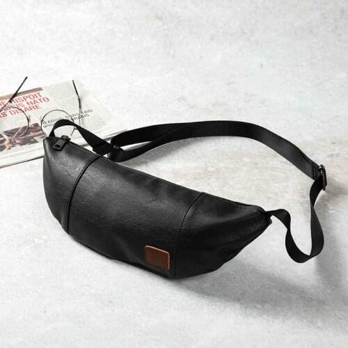 Mihaivina Leather Waist Bags For Men Travel Fanny Pack Chest shoulder Bag Casual Women Outdoor Sports Belt Bags Phone Pouch