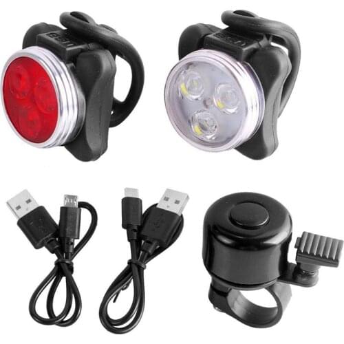 LED Bike Lights Set USB Rechargeable Smart Sensors Waterproof, Bicycle Headlight Taillight Flashlight Lights Sets